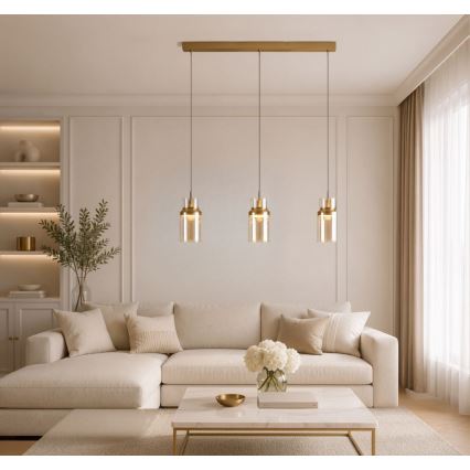 Rabalux - Lustru LED suspendat pe cablu LED/27W/230V 3000K auriu