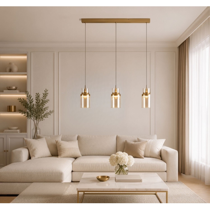 Rabalux - Lustru LED suspendat pe cablu LED/27W/230V 3000K auriu