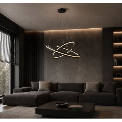 Rabalux - LED lustră reglabilă pe cablu LED/80W/230V 3000-6500K neagră + telecomandă