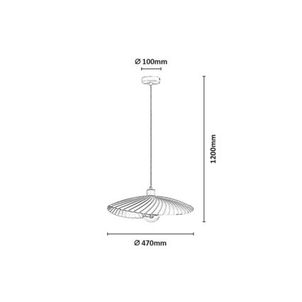 Rabalux - Lampă suspendată pe cablu 1xE27/40W/230V verde