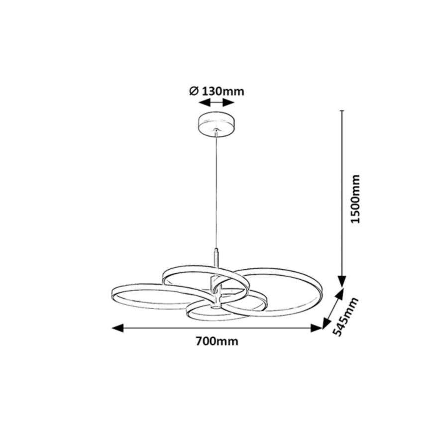 Rabalux - Lustră LED dimabilă suspendată pe cablu LED/70W/230V 3000-6500K + telecomandă