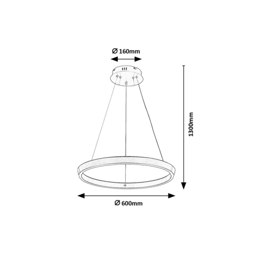Rabalux - Lustră LED reglabilă pe cablu LED/36W/230V 3000-6500K + telecomandă