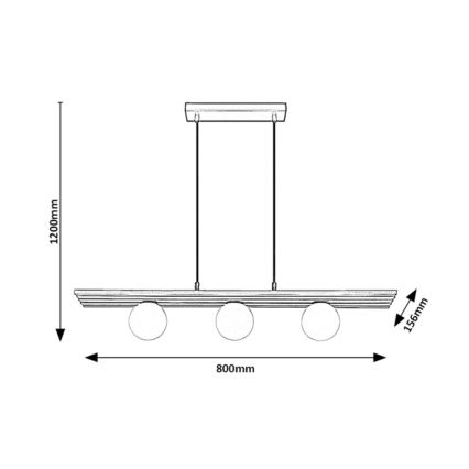 Rabalux - Lustră suspendată pe cablu 3xG9/5W/230V