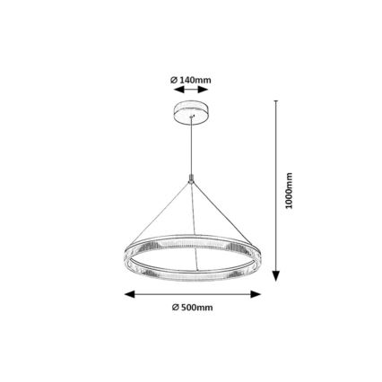 Rabalux - Pendul LED dimabil pe cablu LED/24W/230V 3000-6500K + telecomandă