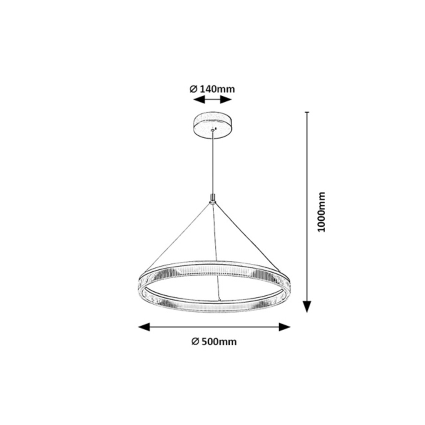 Rabalux - Pendul LED dimabil pe cablu LED/24W/230V 3000-6500K + telecomandă