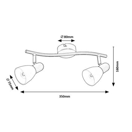 Rabalux - Aplica spot 2xE14/40W/230V