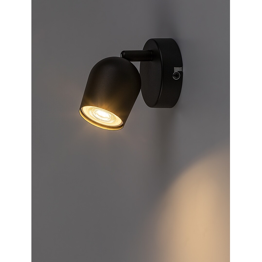 Rabalux - Aplica de perete cu spot 1xGU10/15W/230V, neagră