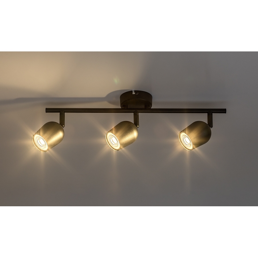 Rabalux - Plafonieră cu spoturi 3xGU10/15W/230V, negru