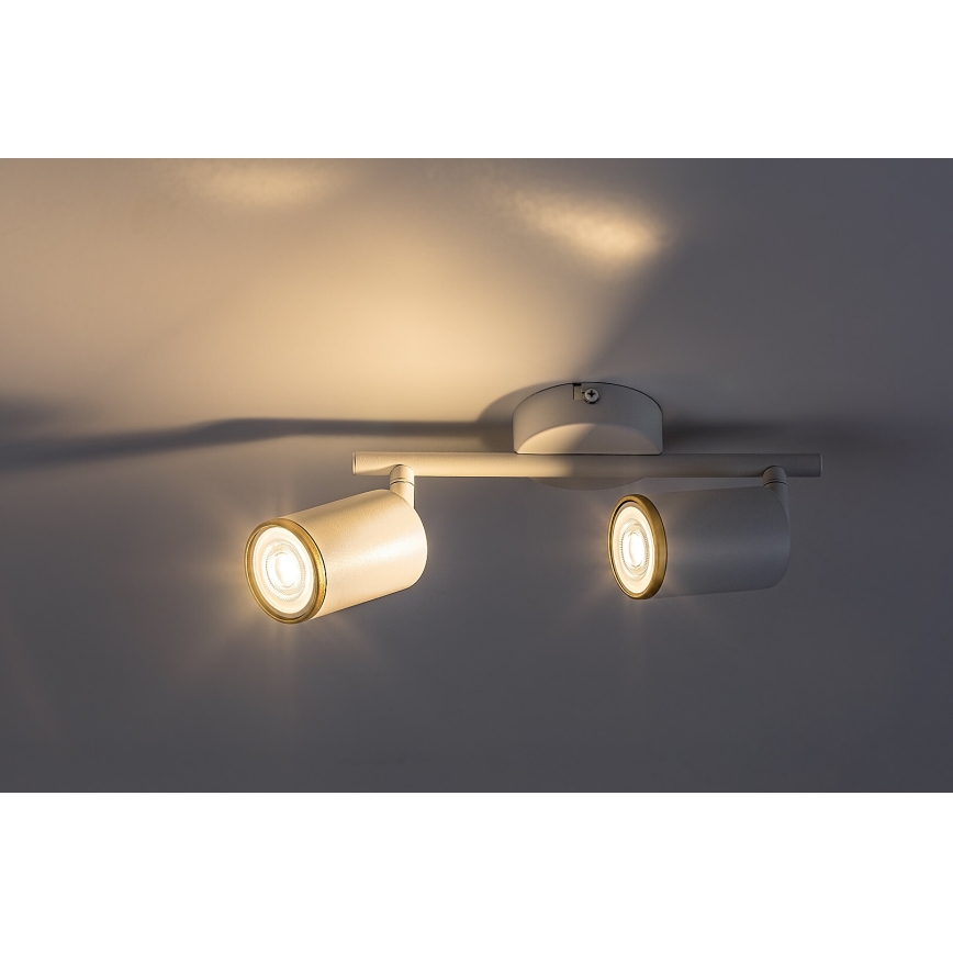 Rabalux - Spot dublu 2 x GU10, 15 W, 230 V, alb