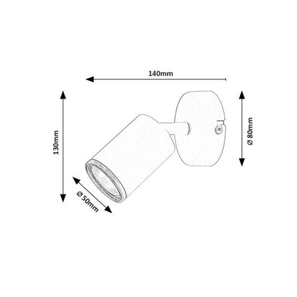 Rabalux - Aplică spot de perete 1xGU10/15W/230V, neagră