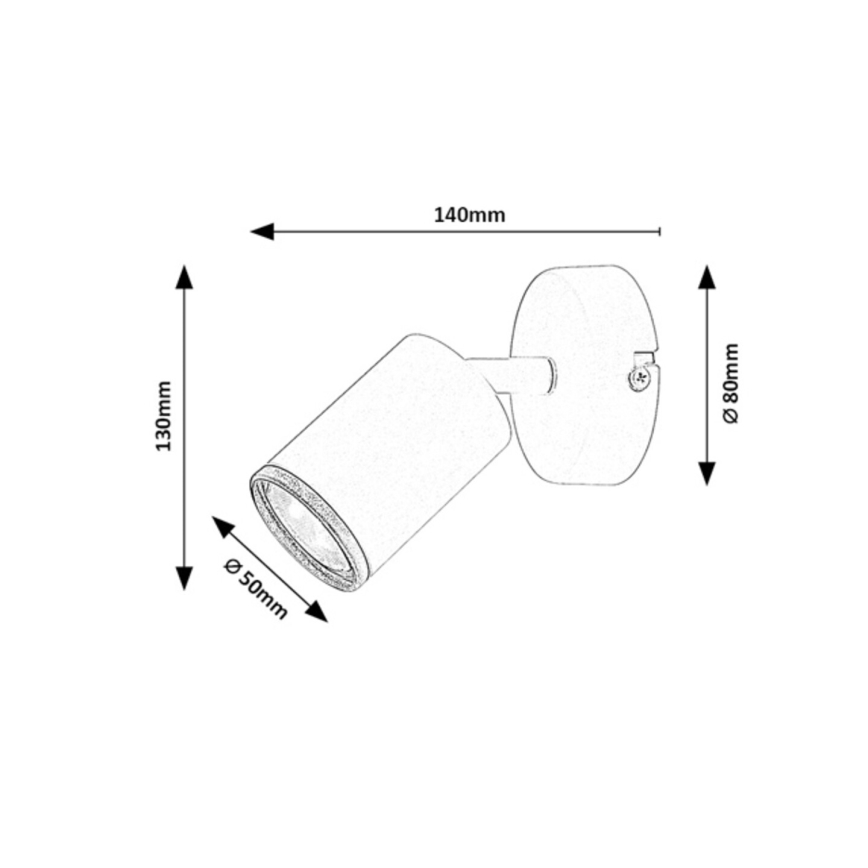 Rabalux - Aplică spot de perete 1xGU10/15W/230V, neagră