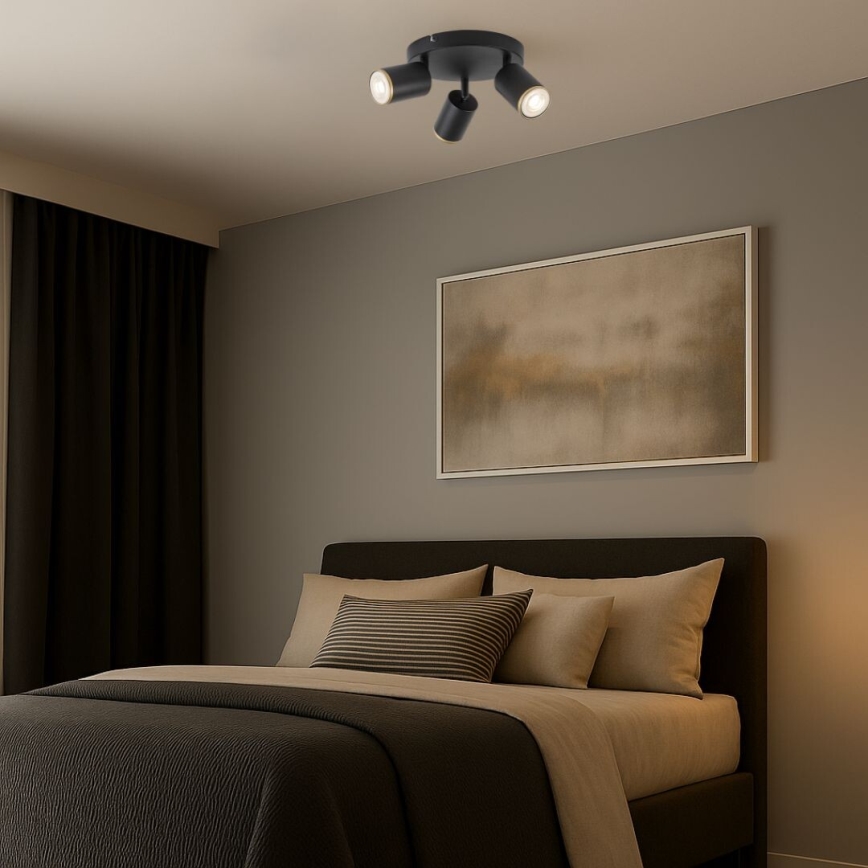 Rabalux - Lampă spot de tavan 3x GU10/15W/230V, neagră