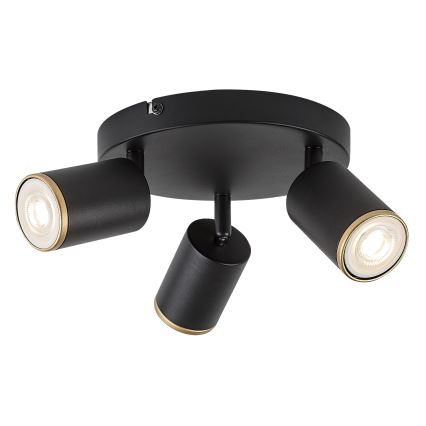 Rabalux - Lampă spot de tavan 3x GU10/15W/230V, neagră