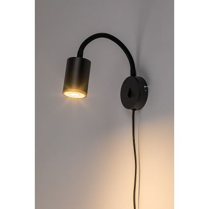 Rabalux - Aplică spot de perete 1xGU10/15W/230V negru