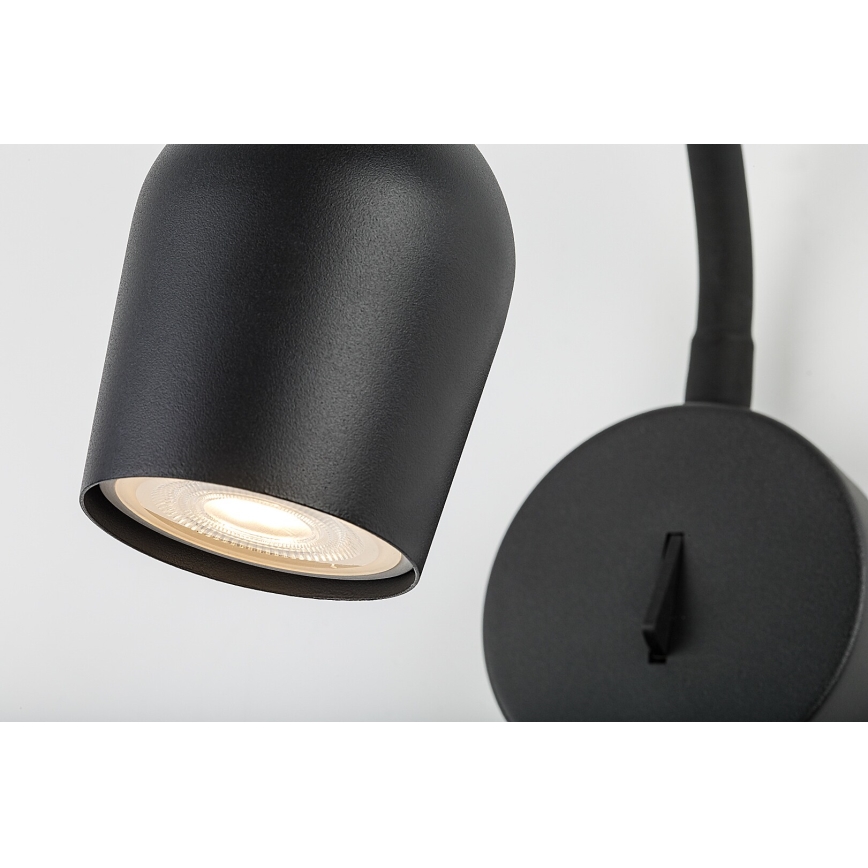Rabalux - Aplică de perete tip spot 1x GU10/15W/230V, negru