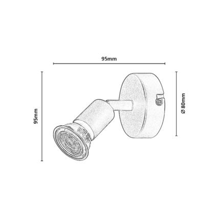 Rabalux - Corp de iluminat tip spot 1xGU10/25W/230V negru