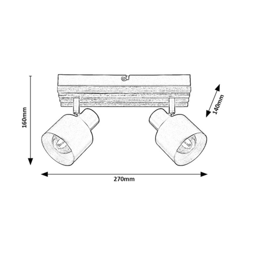 Rabalux - Lampă cu 2 spoturi E14/10W/230V