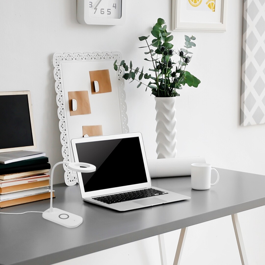 Rabalux - Lampă de birou LED tactilă reglabilă cu încărcare wireless LED/5W/5V 2700-6000K albă