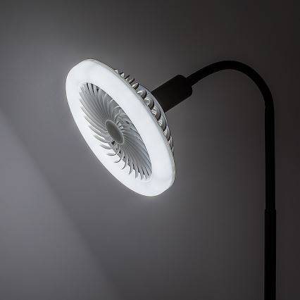 Rabalux - Lampă LED de podea dimabilă cu ventilator, diametru 30 cm, 1xE27/16W/230V, 3000-6500K + telecomandă