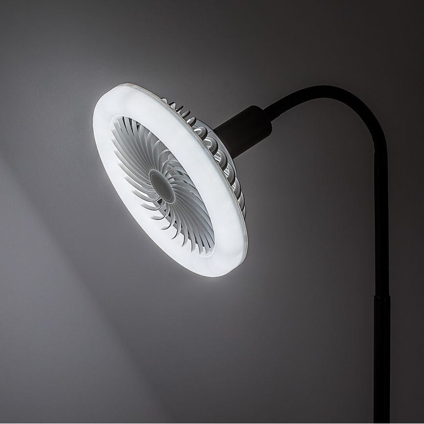 Rabalux - Lampă LED de podea dimabilă cu ventilator, diametru 30 cm, 1xE27/16W/230V, 3000-6500K + telecomandă