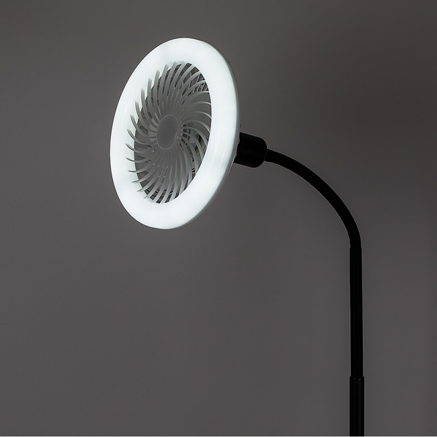 Rabalux - Lampă LED de podea dimabilă cu ventilator, diametru 30 cm, 1xE27/16W/230V, 3000-6500K + telecomandă