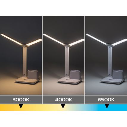 Rabalux - Lampă de birou LED tactilă, reglabilă, 5W/5V, 3000/4000/6500K
