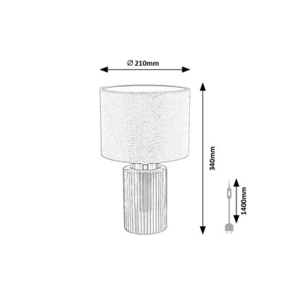 Rabalux - Lampă de birou 1xE14/40W/230V gri