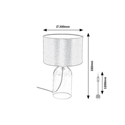 Rabalux - Lampă de masă 1xE14/40W/230V, diam. 20 cm