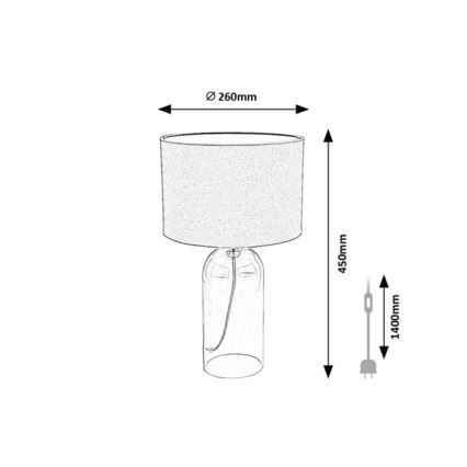 Rabalux - Lampă de masă 1xE14/40W/230V pr. 26 cm