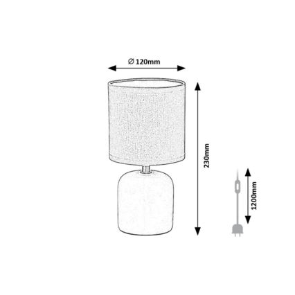 Rabalux - Lampă de masă 1xE14/40W/230V albastră