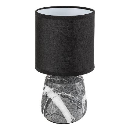 Rabalux - Lampă de masă 1xE14/40W/230V, neagră, decor marmură