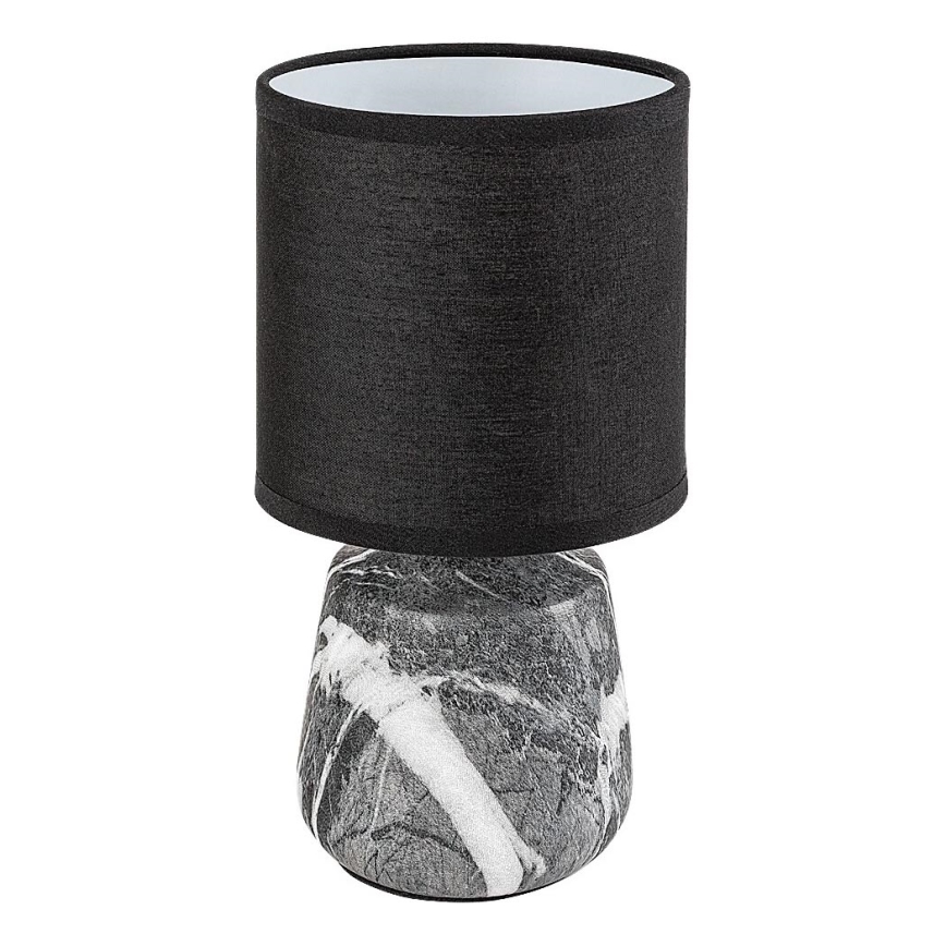 Rabalux - Lampă de masă 1xE14/40W/230V, neagră, decor marmură