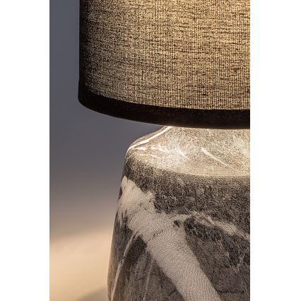 Rabalux - Lampă de masă 1xE14/40W/230V, neagră, decor marmură