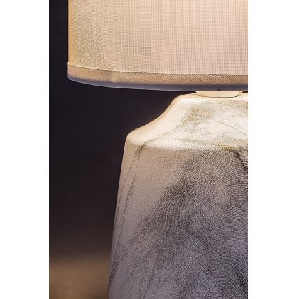 Rabalux - Lampă de masă 1xE14/40W/230V, albă, cu decor marmură