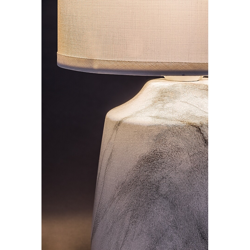 Rabalux - Lampă de masă 1xE14/40W/230V, albă, cu decor marmură