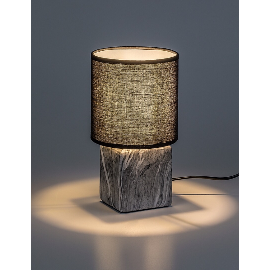 Rabalux - Lampă de masă 1xE14/40W/230V negru/decor marmură