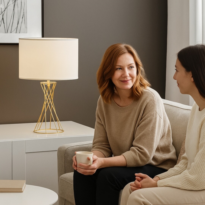 Rabalux - Lampă de masă 1xE27/40W/230V auriu/alb