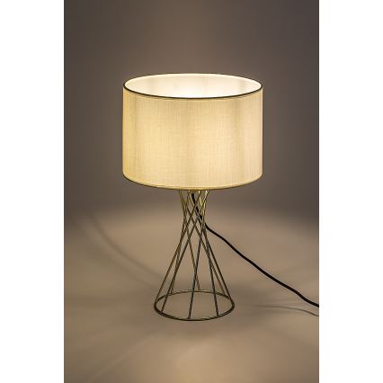 Rabalux - Lampă de masă 1xE27/40W/230V auriu/alb