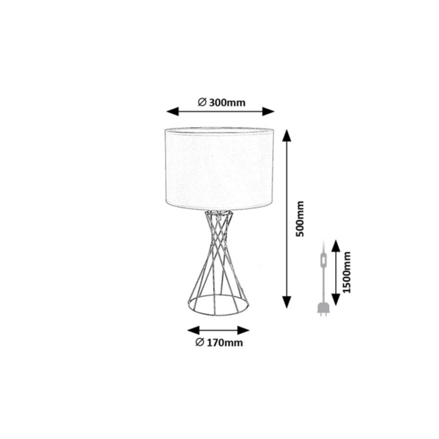 Rabalux - Lampă de masă 1xE27/40W/230V auriu/alb