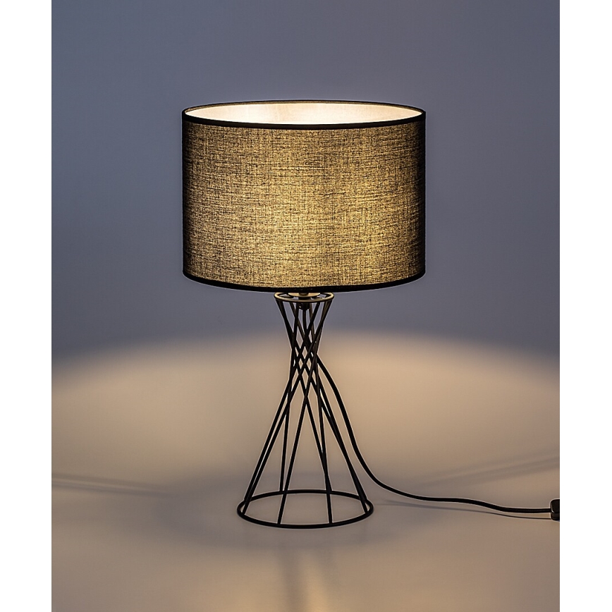 Rabalux - Lampă de masă, 1x E27/40W/230V, neagră