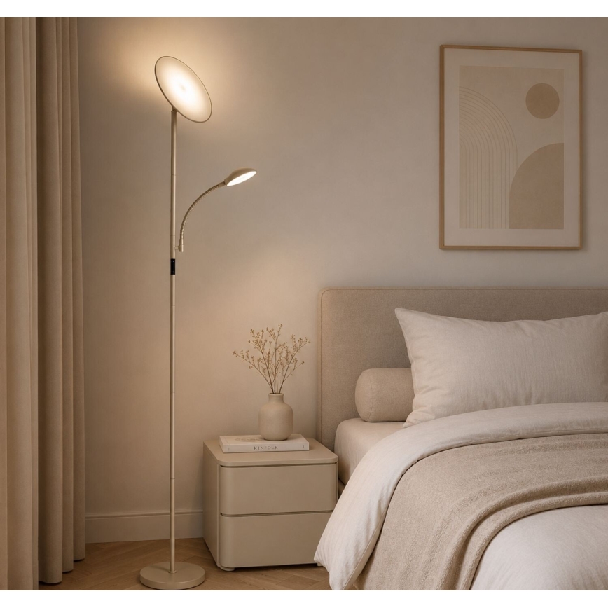 Rabalux - LED Lampă de podea dimerizabilă LED/23W/230V 3000/4200/6500 bej