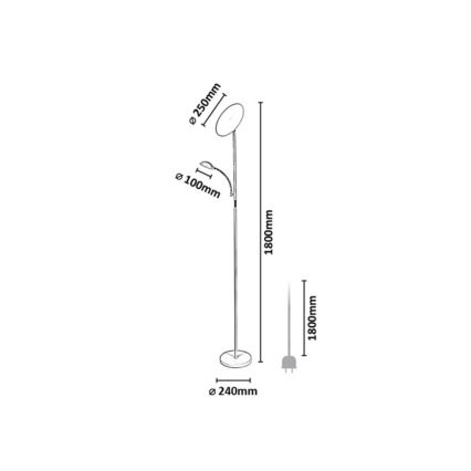 Rabalux - LED Lampă de podea dimerizabilă LED/23W/230V 3000/4200/6500 bej