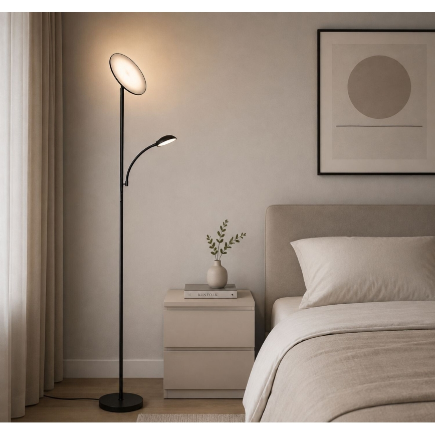 Rabalux - LED Lampă de podea reglabilă LED/23W/230V 3000/4200/6500 neagră