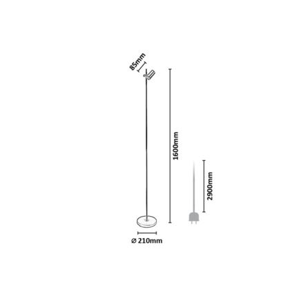 Rabalux - Lampadar 1xE27/60W/230V negru