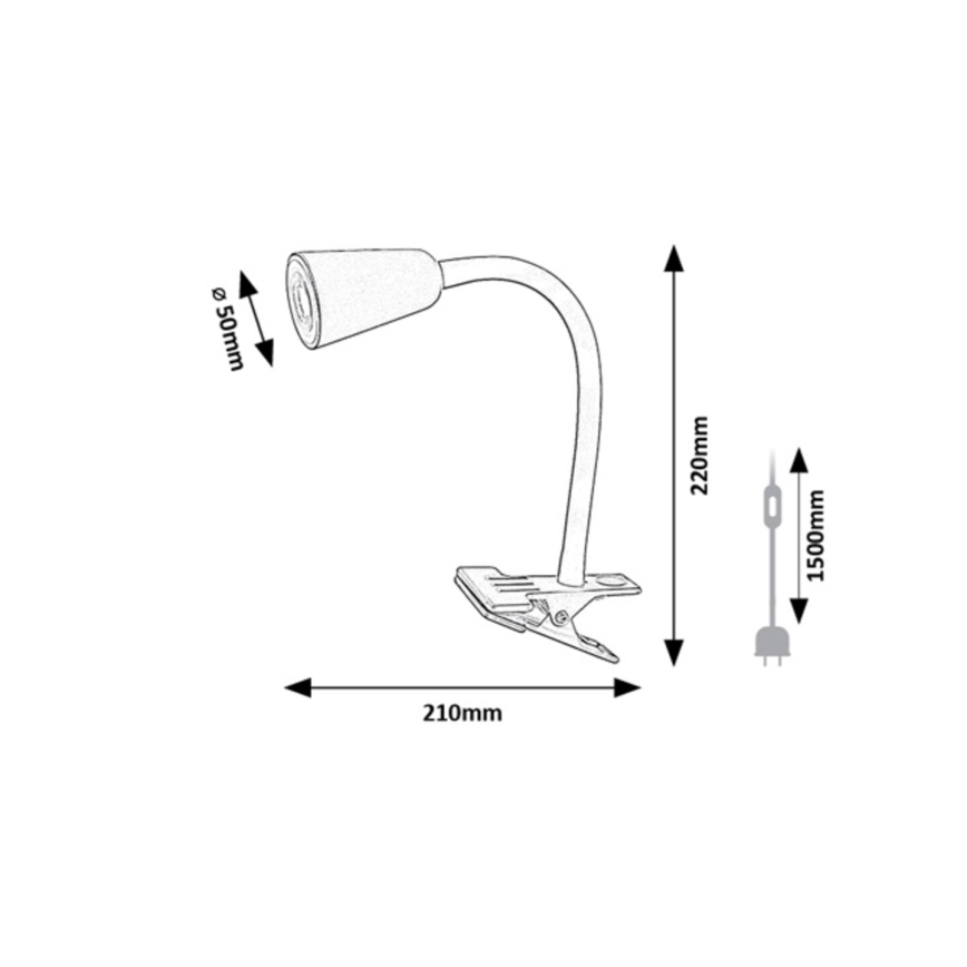 Rabalux - Lampă de birou cu clemă 1xGU10/7W/230V portocalie