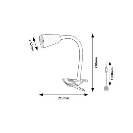 Rabalux - Lampă de masă cu clemă 1xGU10/7W/230V khaki