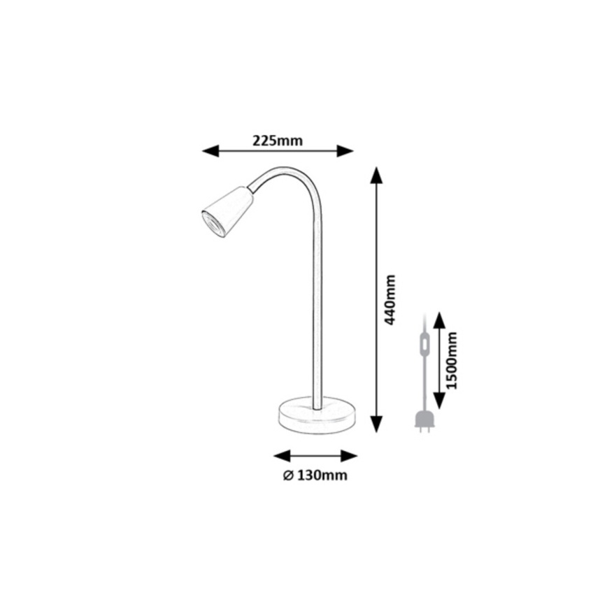 Rabalux - Lampă de birou 1xGU10/7W/230V, portocalie