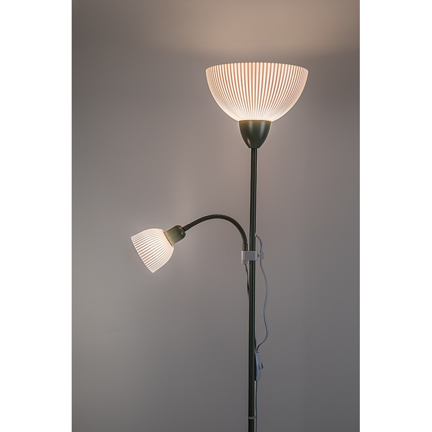 Rabalux - Lampă de podea 1xE27/60W/230V + 1xE14/25W, verde