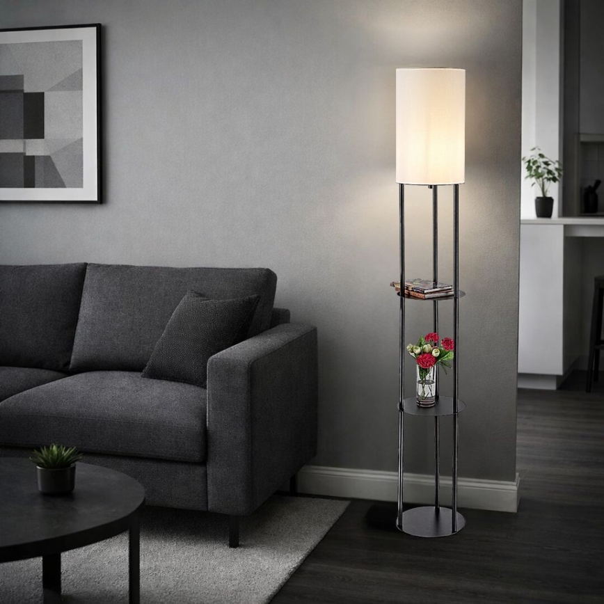 Rabalux - Lampă de podea cu polițe 1xE27/40W/230V, neagră