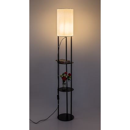 Rabalux - Lampă de podea cu polițe 1xE27/40W/230V, neagră